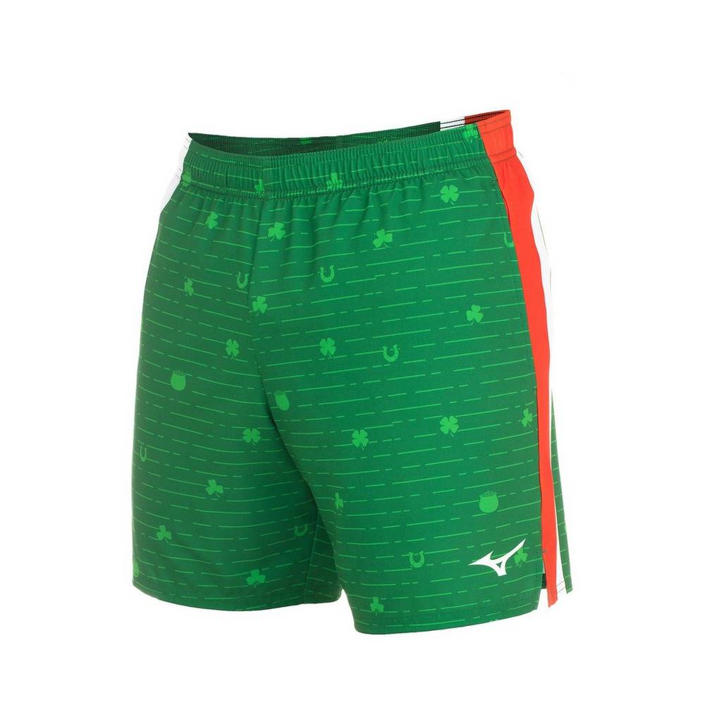 Pantaloncini Mizuno Printable 7" Uomo - Verdi - 53970-IKDZ